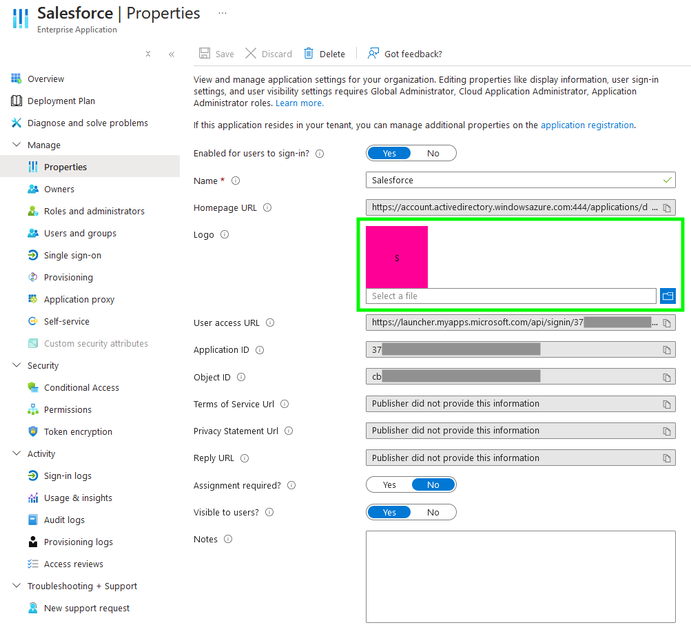 Application Properties