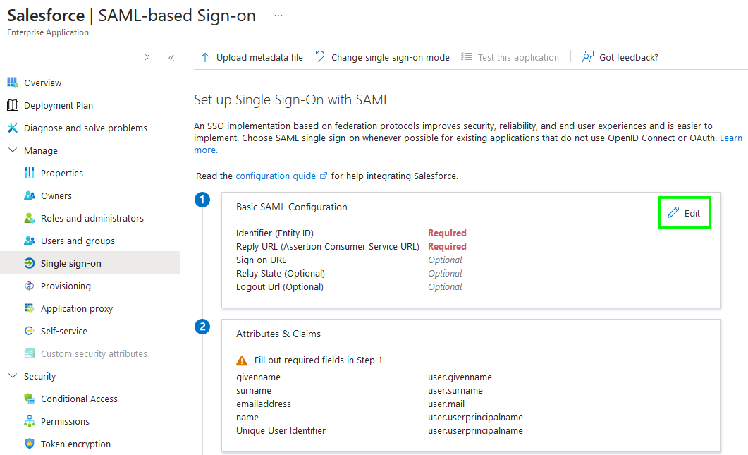 SAML Config Overview