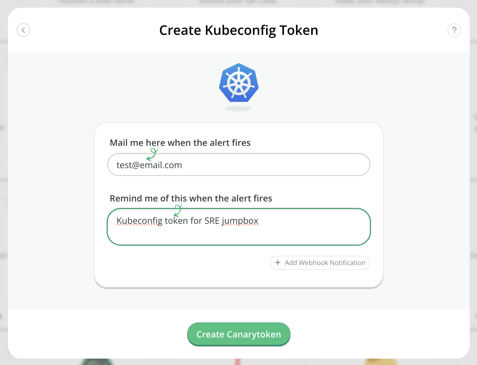 Creating a Kubeconfig token